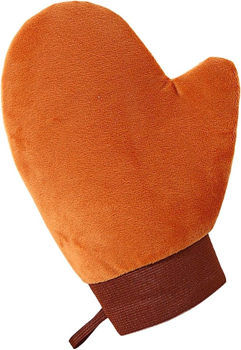 Zelfbruiningshandschoen - Bruiningsmitten - Gelijkmatige Bruining - Zacht Velvet - 22 x 15 cm - Grijs