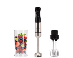Hausberg 3-in-1 Staafmixer 1000W - Digitaal LED Display - Handblender met Hakmolen, Garde & 700ml Maatbeker - RVS - Turbofunctie - Stille Koperen Motor