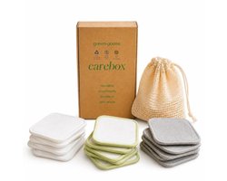 16 tampons en coton réutilisables - tampons en coton lavables - gommage Ecolovely 12x doux 4x - zéro déchet - tampons en coton - cadeau durable + sac à linge GRATUIT