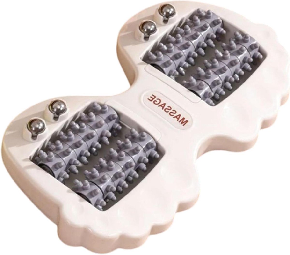 Voetreflexologie Massage - Voetroller Bal - Ontspanning Spieren - Dubbele Drukpunten - 28.5 cm Lengte - Grijs