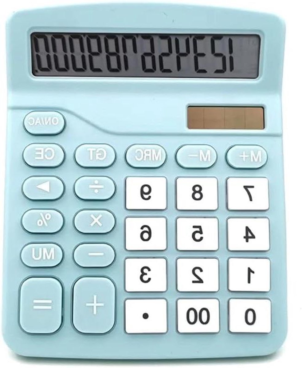 Wetenschappelijke Rekenmachine - Rekenmachine Student - Wiskunde Oplossen - Hybride LCD Scherm - 14.6 x 12 cm - Blauw