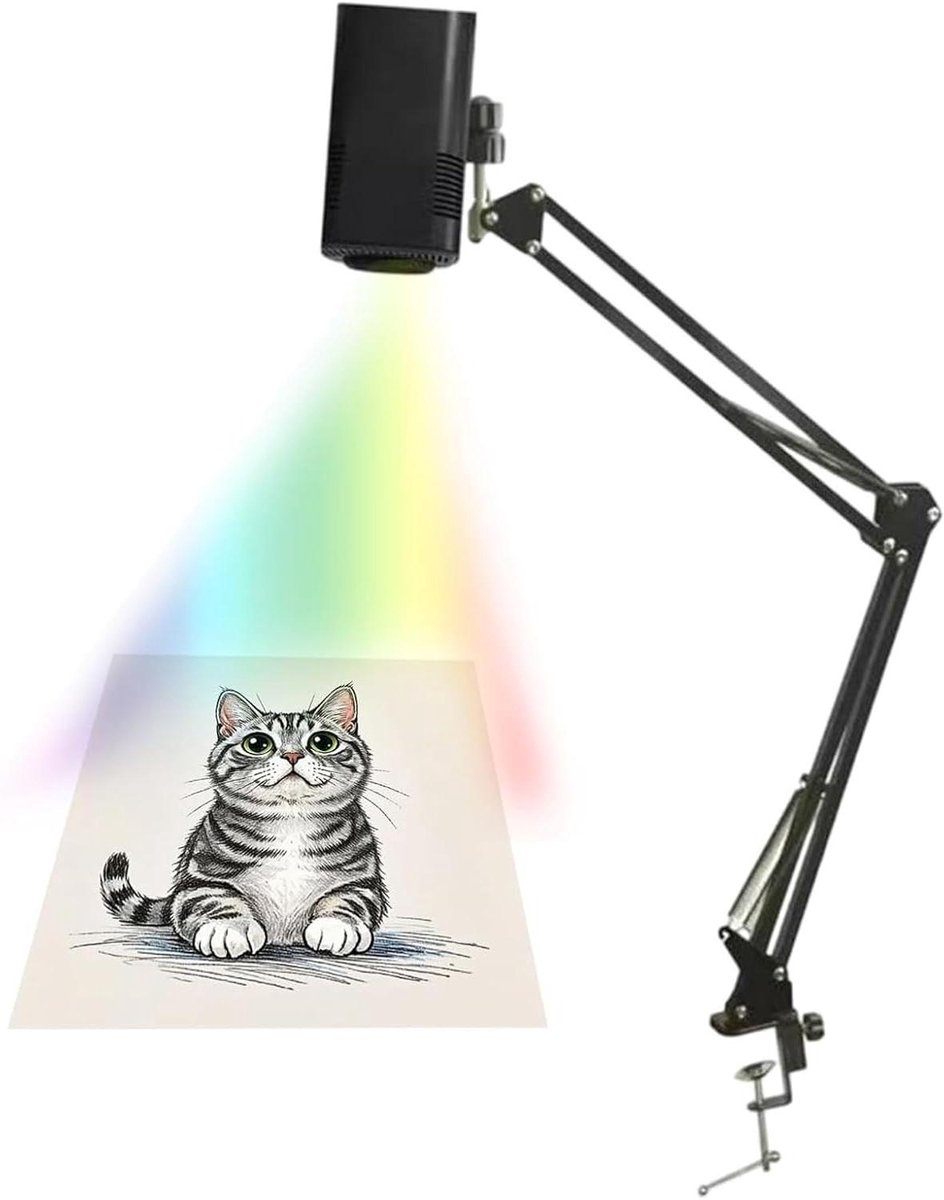 Tekening Projector - Traceer Projector - Schetsen en Tekenen - Beeldhoek Stretching - 220x123cm - Wit