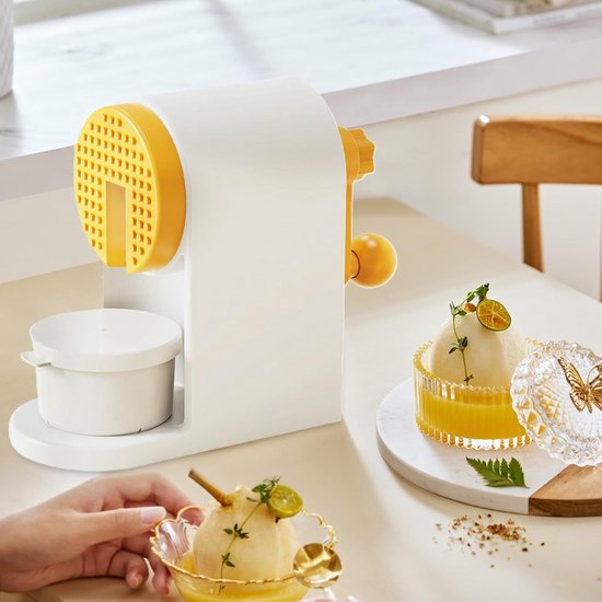 IJsschaafmachine - Handmatig - draagbaar model met draaihendel - IJsschaafmachine met stabiele basis - Voor thuis, restaurant, buiten, kamperen, picknick, campervakanties, zomerfeestjes en verjaardagen van Ulisem — afbeelding 4