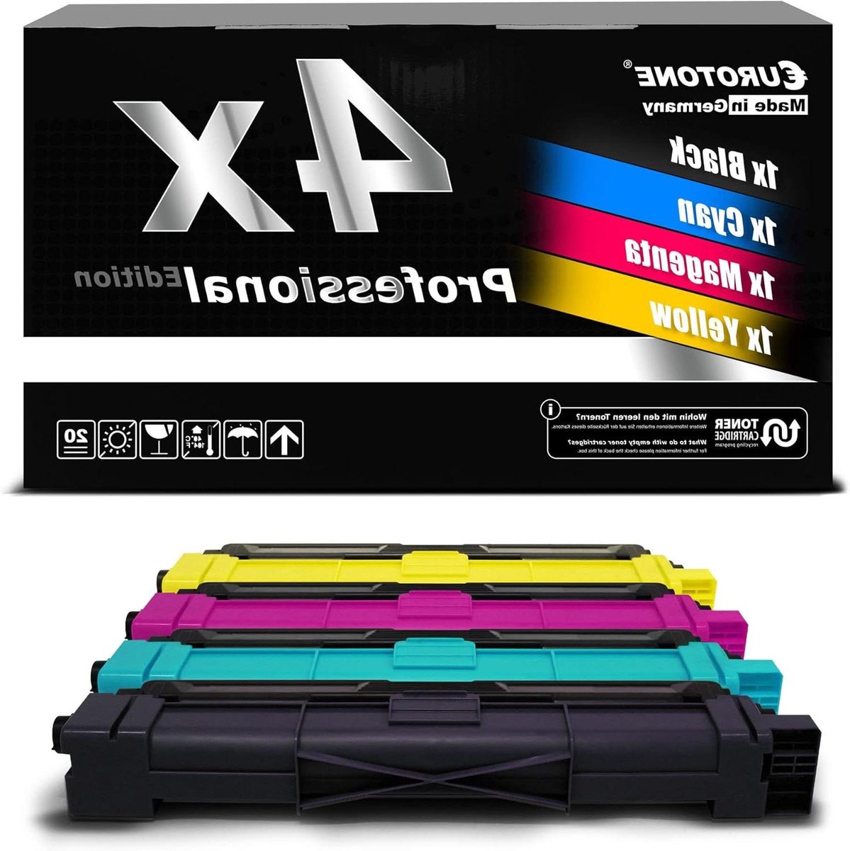 Alternatieve Toners - Toner Cartridges - Printer Onderhoud - Set van 4 Kleuren - 2200 Pagina's - Zwart Cyaan Magenta Geel