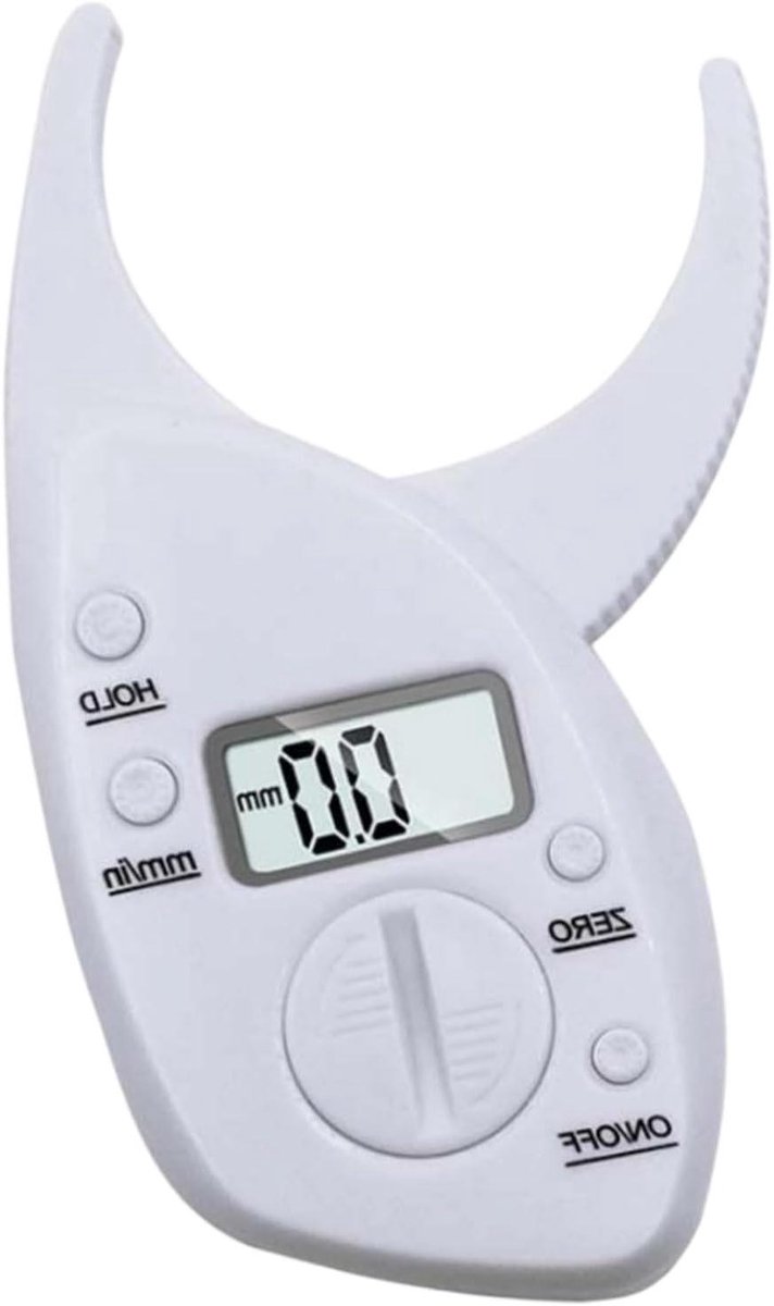 Digitale Vetklauw - Lichaamsvet Meter - Fitness Voortgang - Nauwkeurige Meting - 0-50 mm - Wit