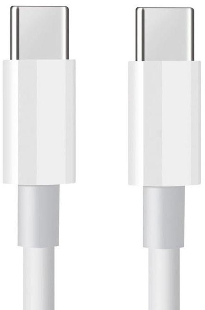 USB-C Oplaadkabel - Datakabel Type-C - Audio Streamer Laden - Snelladen 60W - 1 Meter - Wit