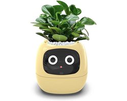 Slimme Plantenbak Robot - Interactieve Pot - Planten Verzorgen - 7 Slimme Sensoren - 114x100x96mm - Geel