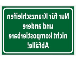 INDIGOS UG - Aluminium composietplaat bord 3 mm - veiligheid - alleen voor kranslussen en ander niet-composteerbaar afval - 400 x 300 mm - hotel, bedrijf, bescherming, KITA, arts, praktijk, woning