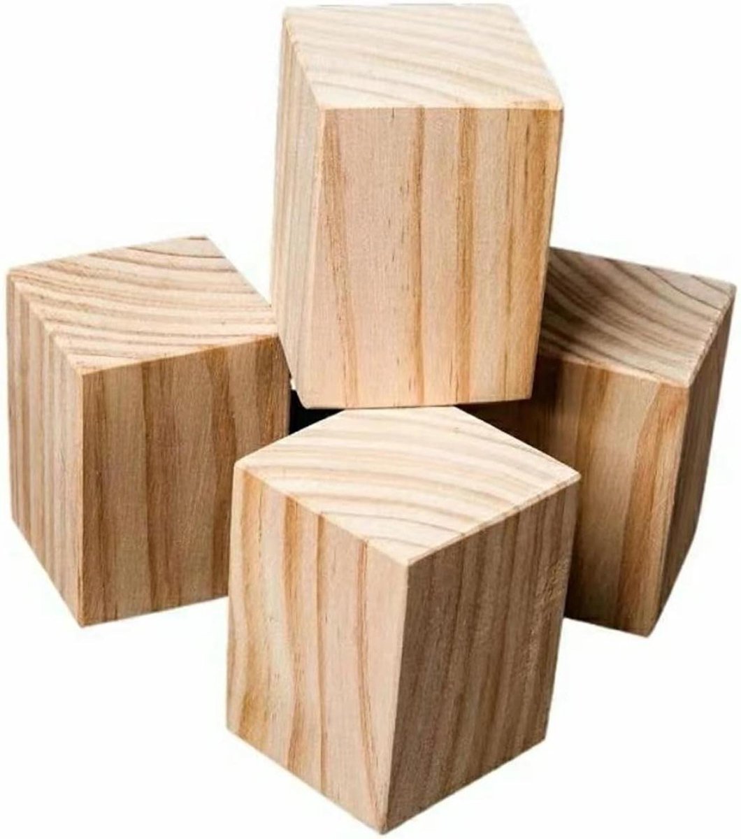Houten Meubelverhogers - Bedverhogers Set - Meubels Verhogen - Massief Grenenhout - Meerdere Maten - Natuurlijk Hout