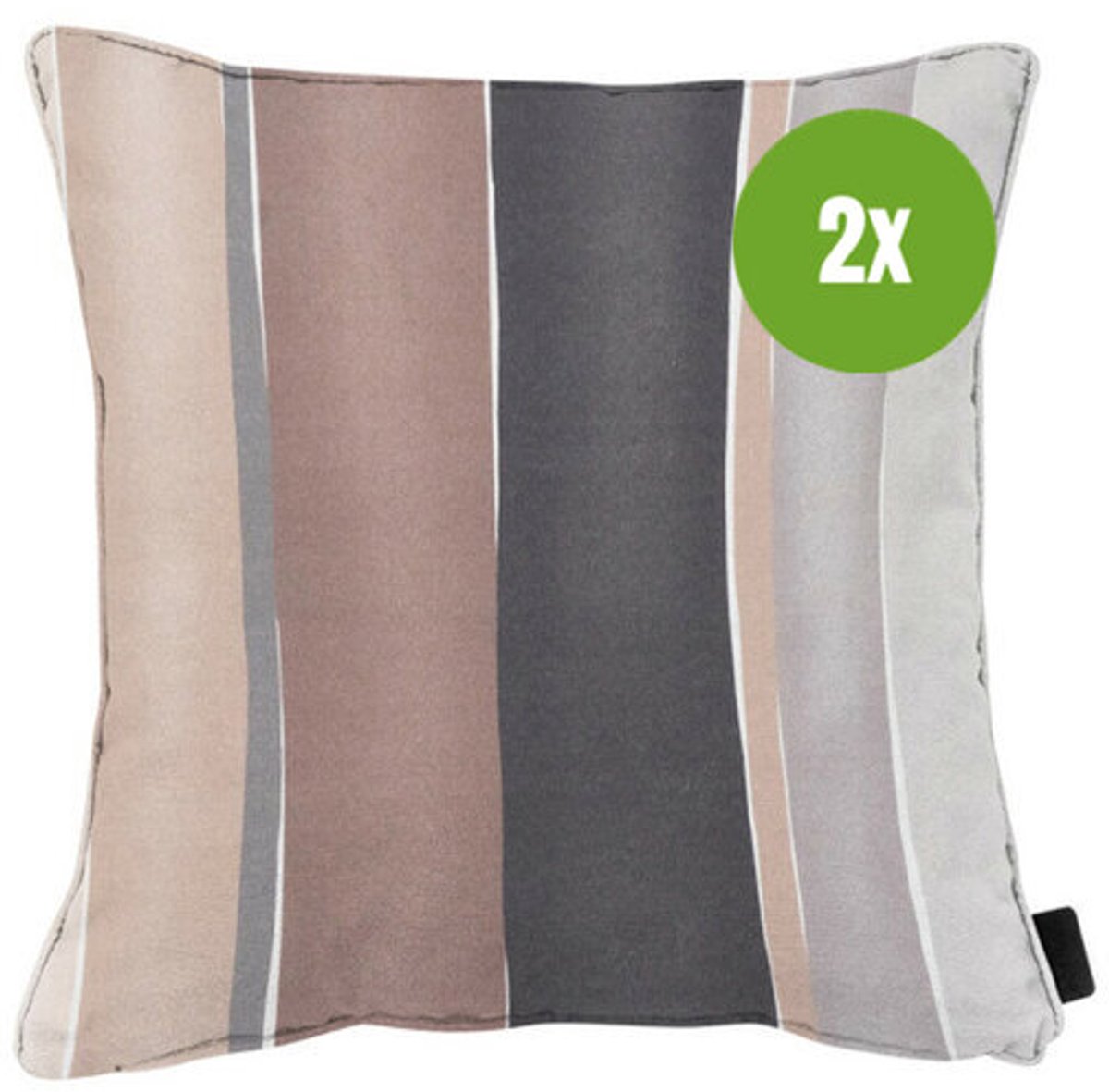 Sierkussen paspel ca.50x50cm Nox dust 2 stuks