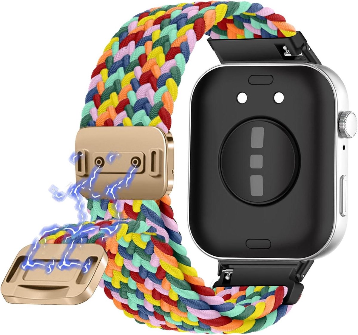 Gevlochten Horlogeband - Nylon Band - Smartwatch Gebruik - Magneetsluiting - Verstelbaar - Kleurrijk