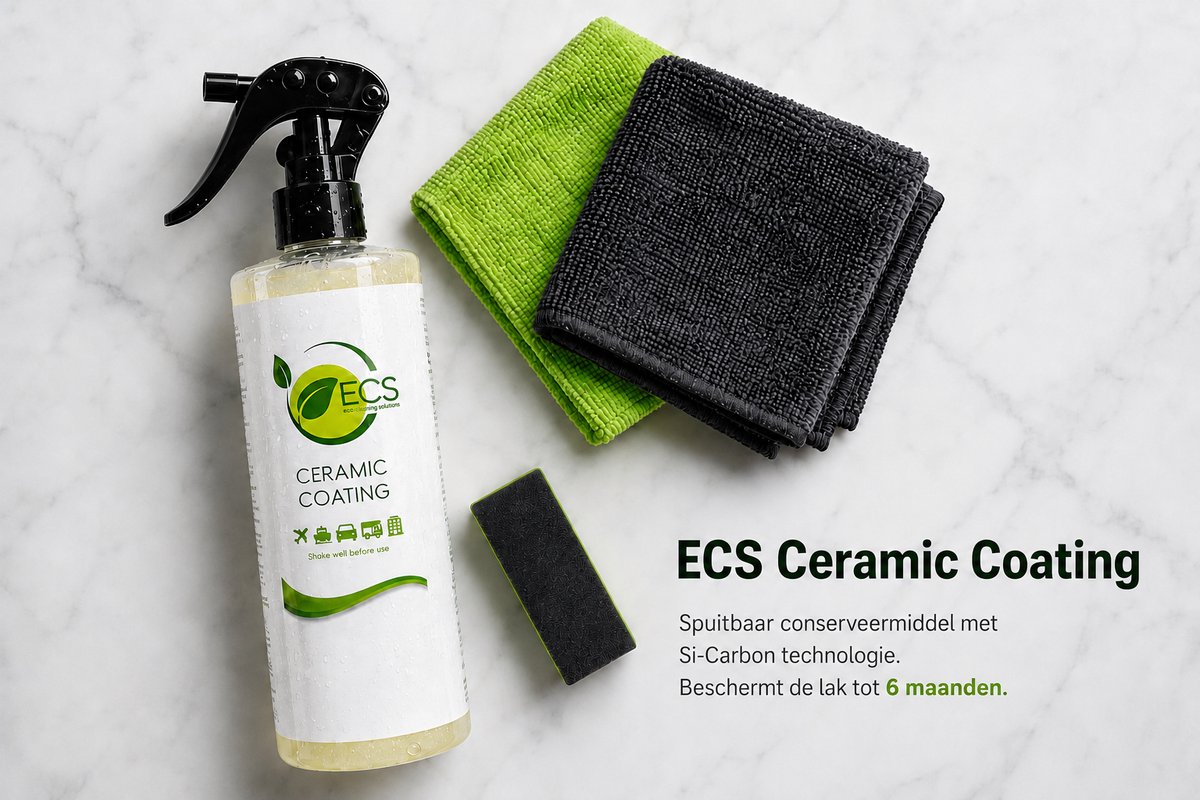 ECS Ceramic Coating – Keramische Lakbescherming Auto – Tot 6 Maanden Bescherming, Hoogglans & Waterafstotende Coating – 500ml – foto 6