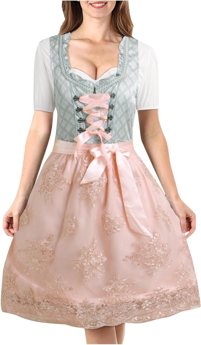 Dames Jurk - Oktoberfest Kleding - Feestelijke Gelegenheid - Traditioneel Design - Niet gespecificeerd - Multicolor