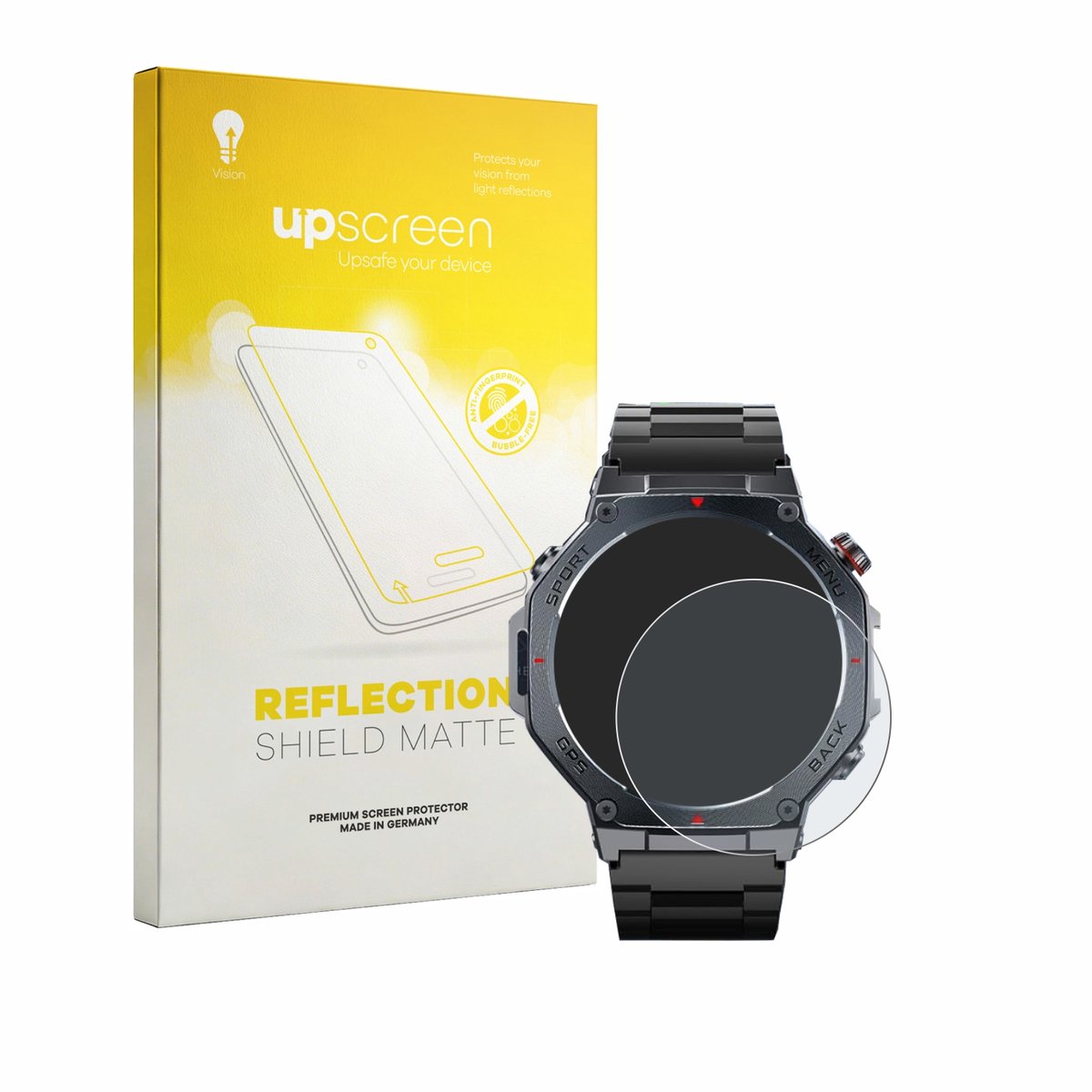 upscreen - Screenprotector voor Jugeman V20 1.43" - Folie Beschermfolie anti glare matte