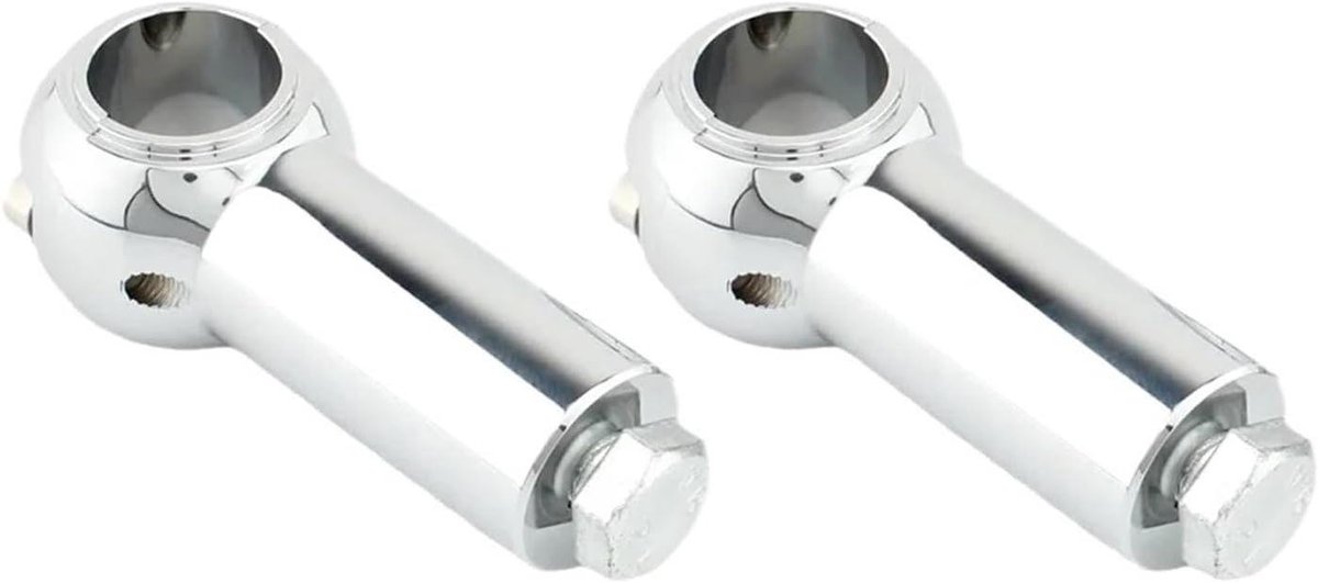 Stuurverhogers Motor - Stuurklemmen - Comfortabel Rijden - Verstelbare Hoogte - 25 Mm 1" - Zilver