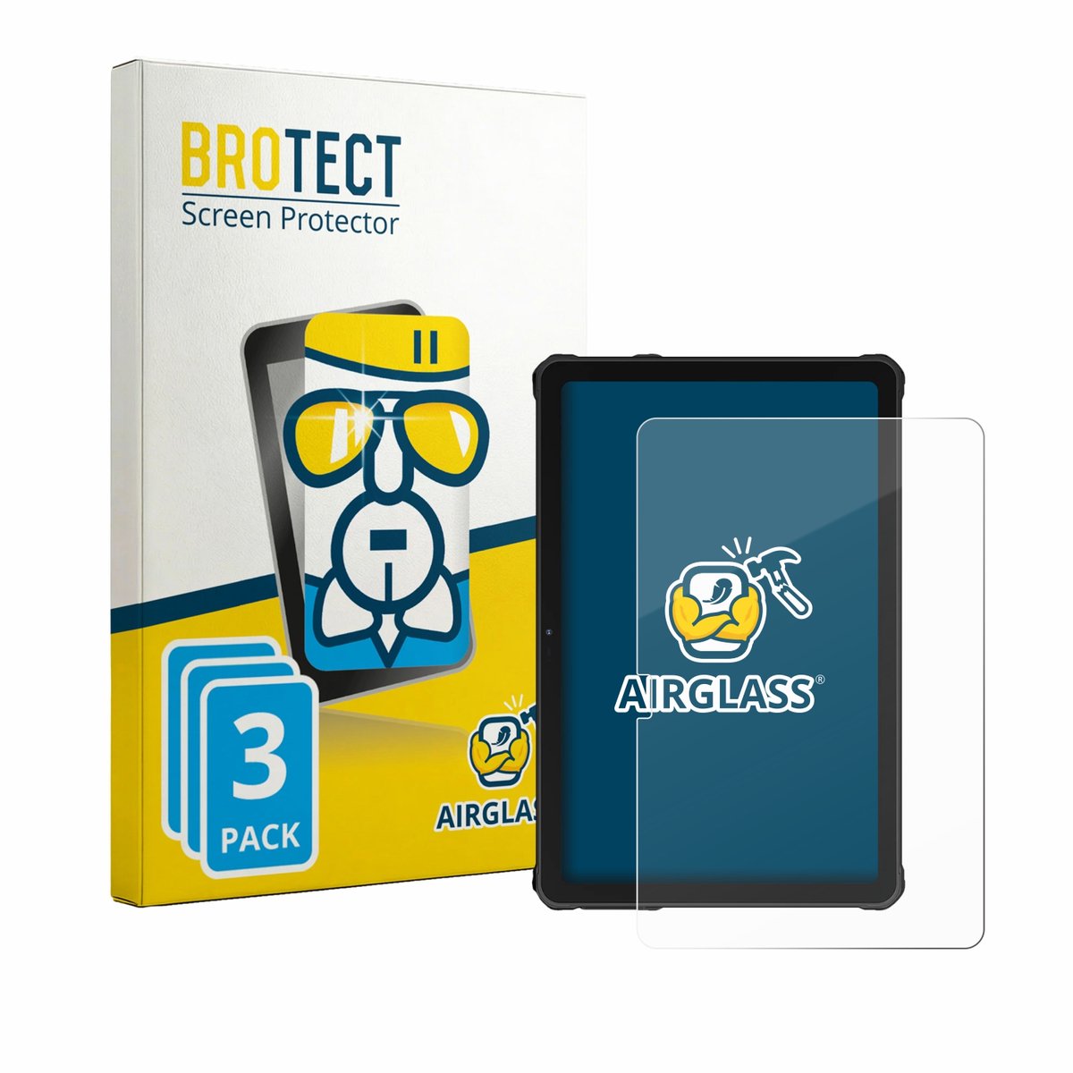 Screenprotector 3 Stuks voor Oukitel RT10 Beschermglas transparant