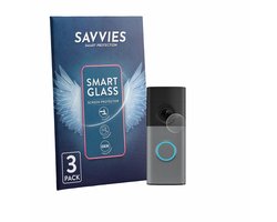 3 Stuks Savvies Screenprotector - geschikt voor Ring Wired Video Doorbell - beschermfolie glas transparant