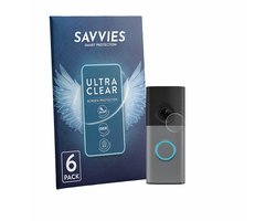 Savvies - Screenprotector voor Ring Wired Video Doorbell - Folie Beschermfolie transparant 6 Stuks