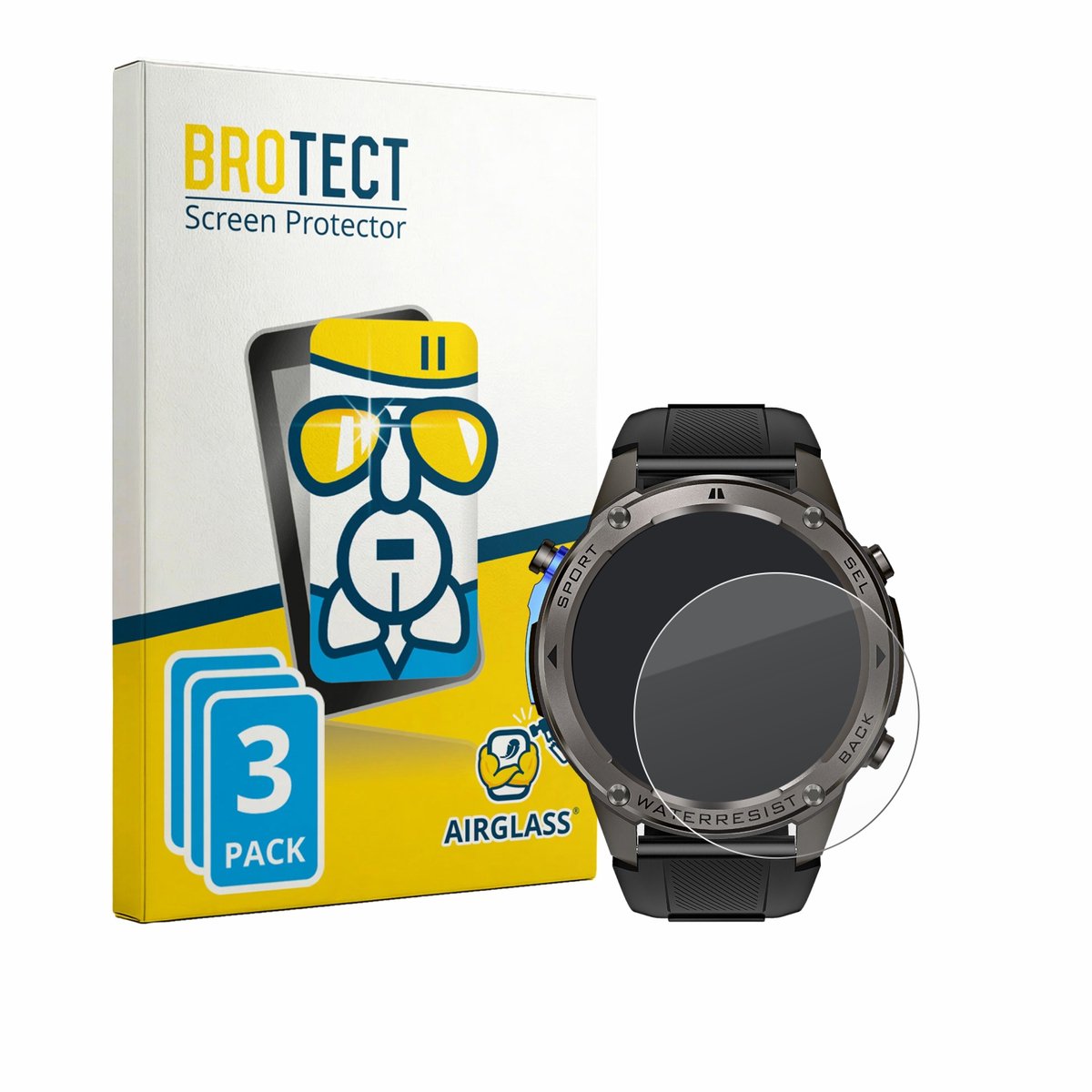 Screenprotector 3 Stuks voor Kardena Care GPS Beschermglas transparant