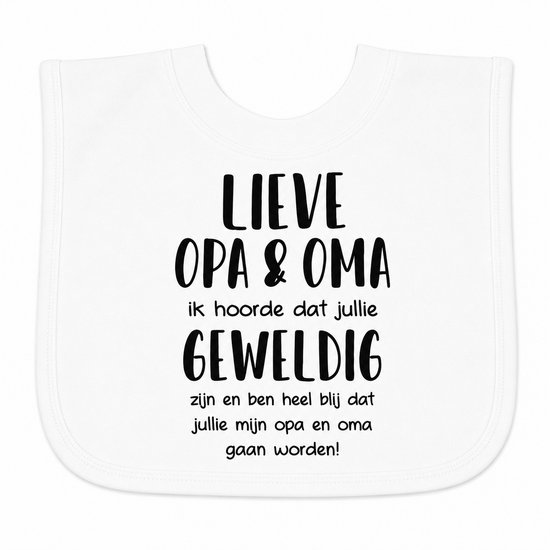 Set van 2 Baby slabbetje cadeau tekst zwangerschap bekendmaking aankondiging voor de liefste aanstaande opa en oma| Geboorte Cadeau Ik hoorde dat je geweldig bent en ben heel blij dat jij mijn gaat worden! jullie worden zwangerschapsaankondiging van Baby Comfort© — afbeelding 2