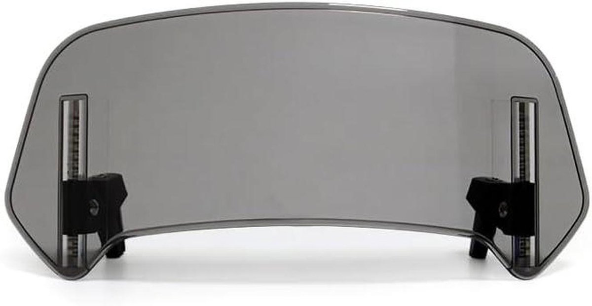 Motorfiets Windscherm - Verstelbaar Ruit - Comfortabel Rijden - Clip-On Installatie - 28cm x 12cm - Smoke