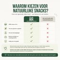 Tabel die de voordelen van natuurlijke hondensnacks vergelijkt met onnatuurlijke snacks.