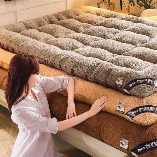 Japanse Futon Matras - Vloermatras Opvouwbaar - Comfortabel Slapen - Extra Dik Ontwerp - 100x200 cm - Grijs — afbeelding 3