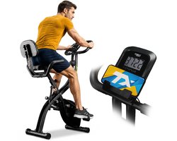 Trex Sport TX-360XB Pyro – Hometrainer Fiets – Fitness Fiets – Opvouwbare – Met Bluetooth – LCD-Display – 10 Weerstandsniveaus – Max. 120 kg