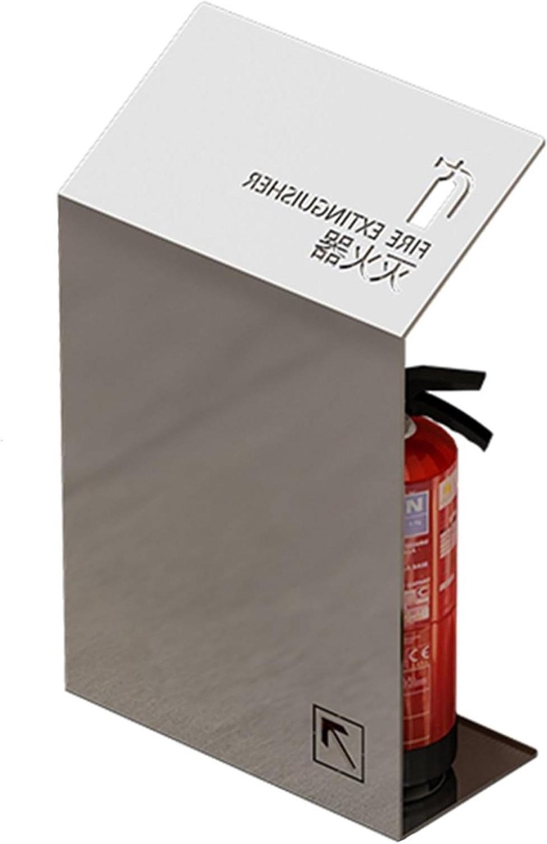 Brandblusserkast - Veiligheidskast - Brandbeveiliging - Robuust ijzerwerk - 35x17x55 cm - Roestvrij staal