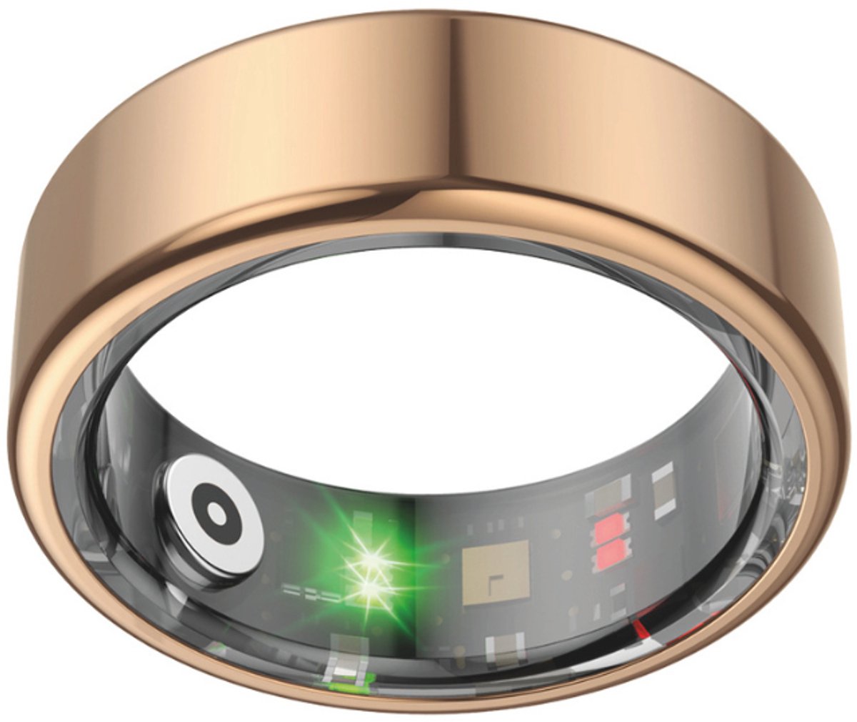 NOLATR Slimme Ring met Stappenteller, Activiteitstracker & Hartslagmeter – Zonder Abonnement & Nederlandse App – Rose Goud – Maat 8