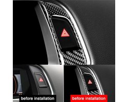 Noodverlichting Knop Paneel - Interieur Sticker - Auto Decoratie - Koolstofvezel Materiaal - 1x1x1 cm - RHD