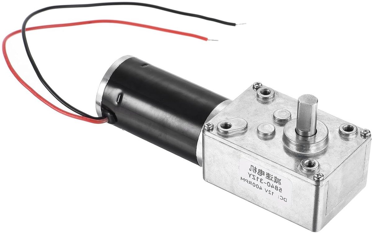 Reductiemotor - Slakkenmotor DC - Modelbouw projecten - Hoog koppel lage snelheid - 8mm D-as - Metaal