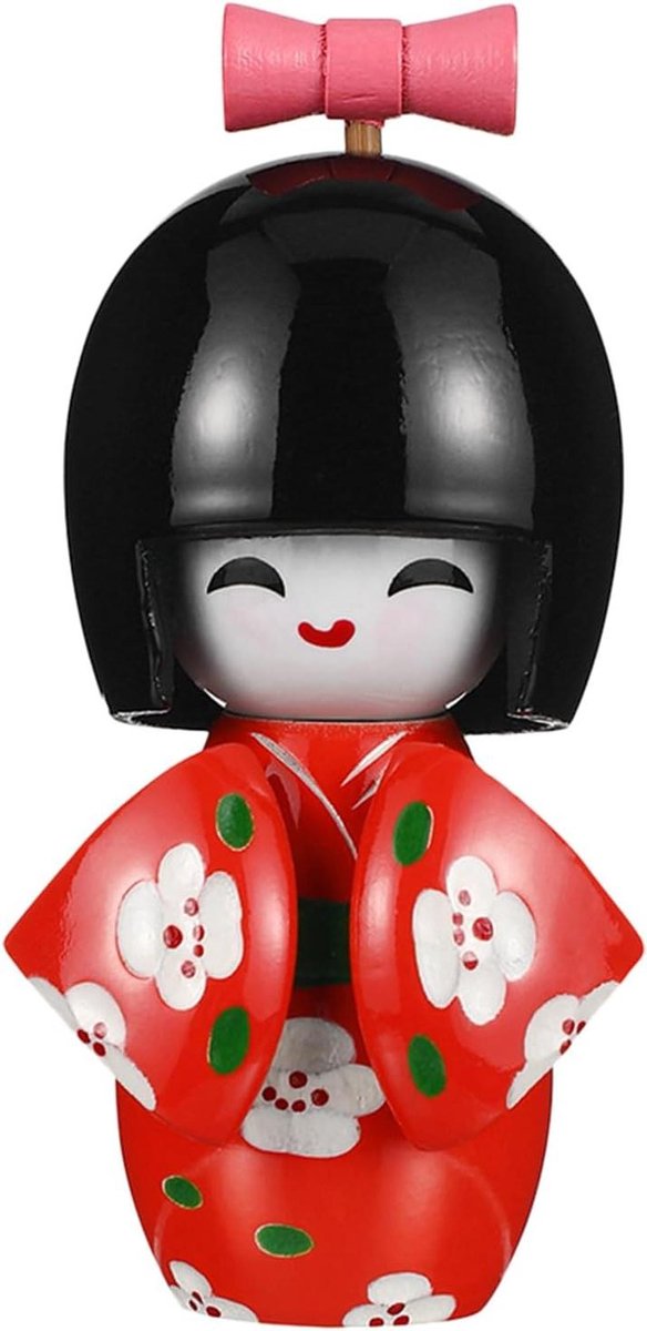 KICHOUSE Kimono-beeldje, Japans geisha-beeldje, houten verzamelobject voor Japanse kamerdecoratie, Aziatische decoratie voor bruiloften, restauranttafels.