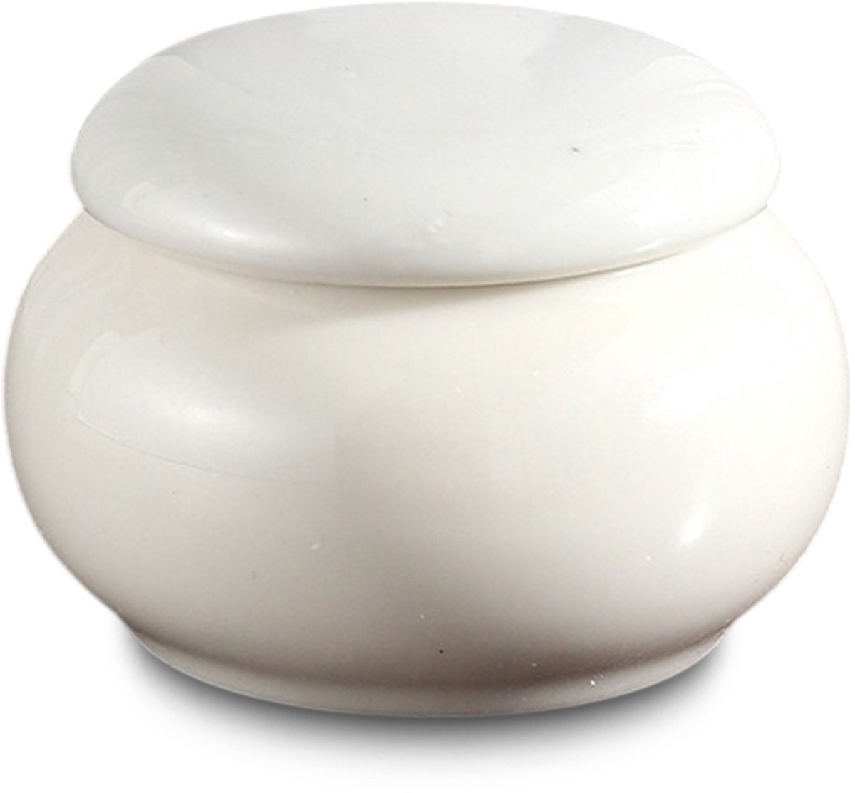 Akerz Keramische Mini Urn Wit – 45 ml – Herinneringsurn voor As – Inclusief Beschermzakje – Discreet Aandenken