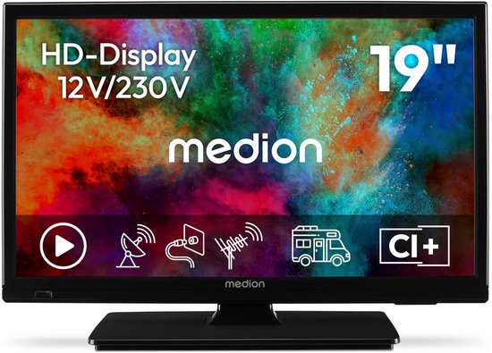 MEDION 47 cm (19 inch) HD TV (perfect voor camping, camper, - MEDION - €109,95
