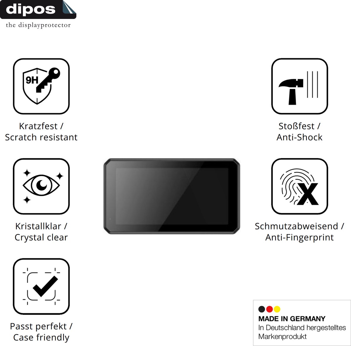 dipos – 2x Pantserfolie geschikt voor Interphone Sync55B | 9H Screenprotector
