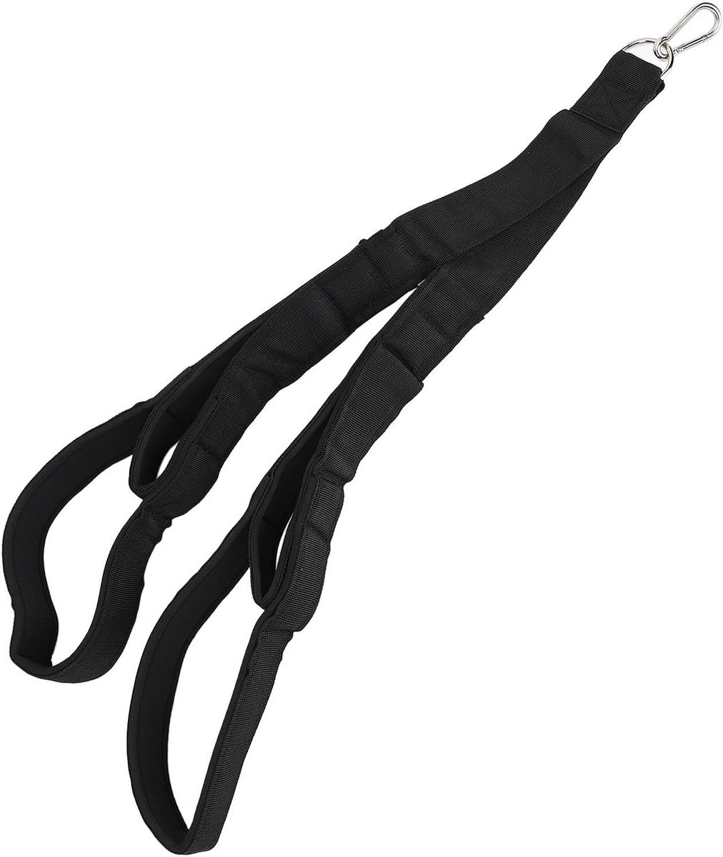 Triceps Kabelbevestiging - Fitness Touw - Bovenlichaam Training - Ergonomische Handgrepen - 18 x 17 x 5 cm - Zwart