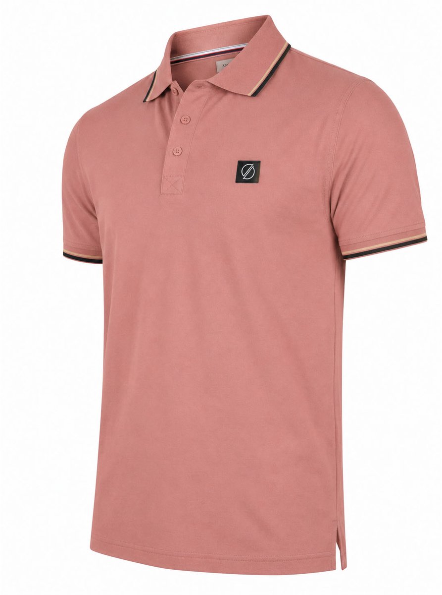Solution - Heren Polo SS Flow - Roze - Maat 3XL
