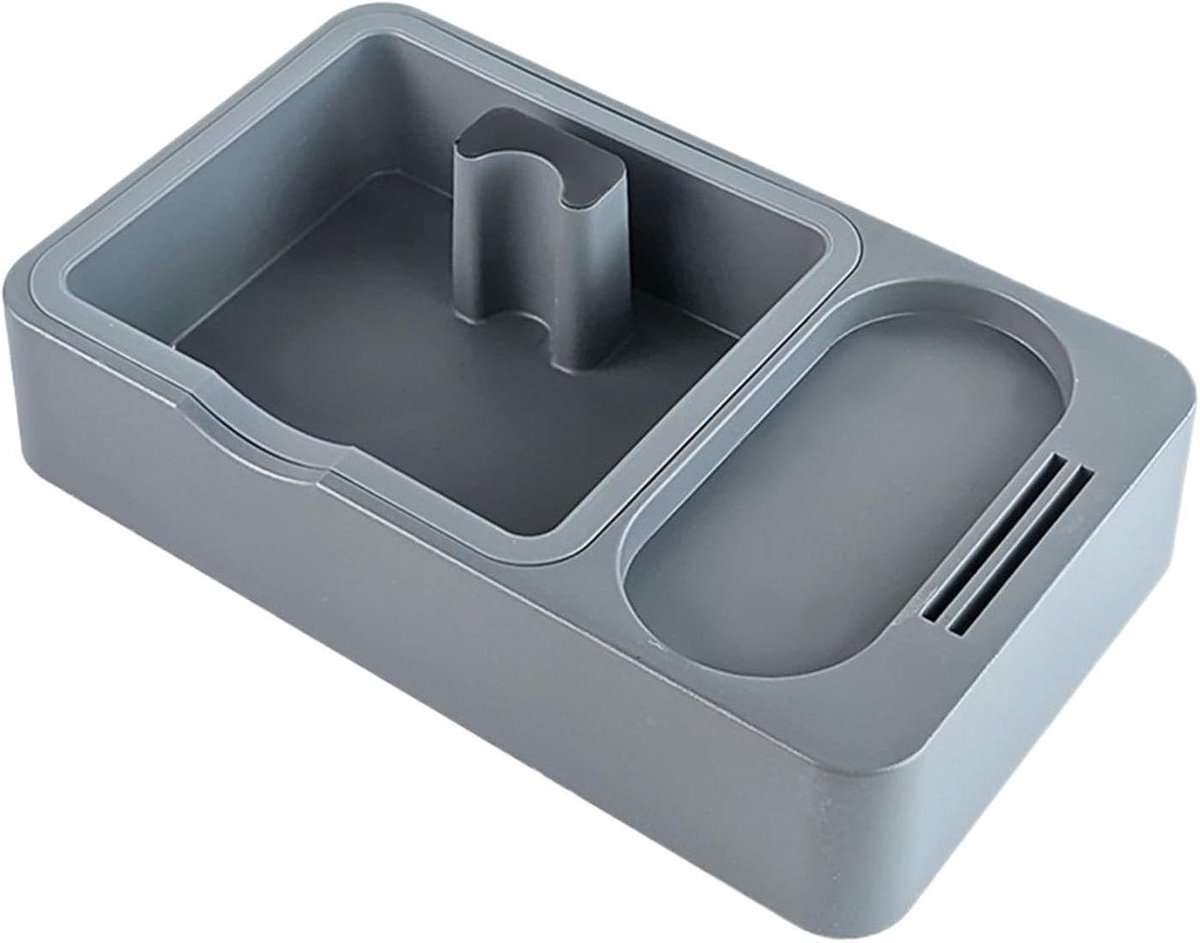 Espresso Tamping Station Koffie Organizer Barista Werkruimte Geïntegreerde Klopbox 24.5 cm Grijs