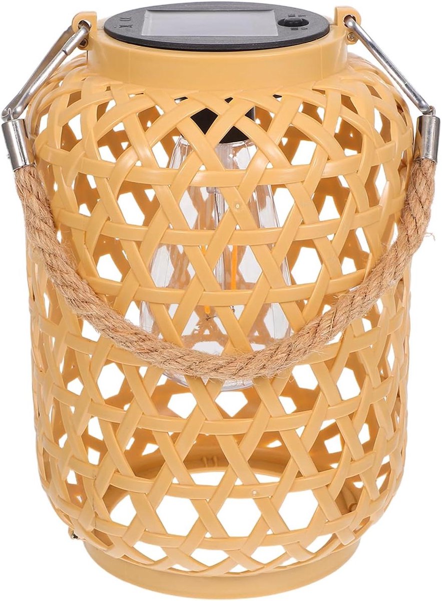 Zonne Tuinlantaarn - Buitenlamp Geweven - Sfeervolle Decoratie - Automatisch Opladen - 22 