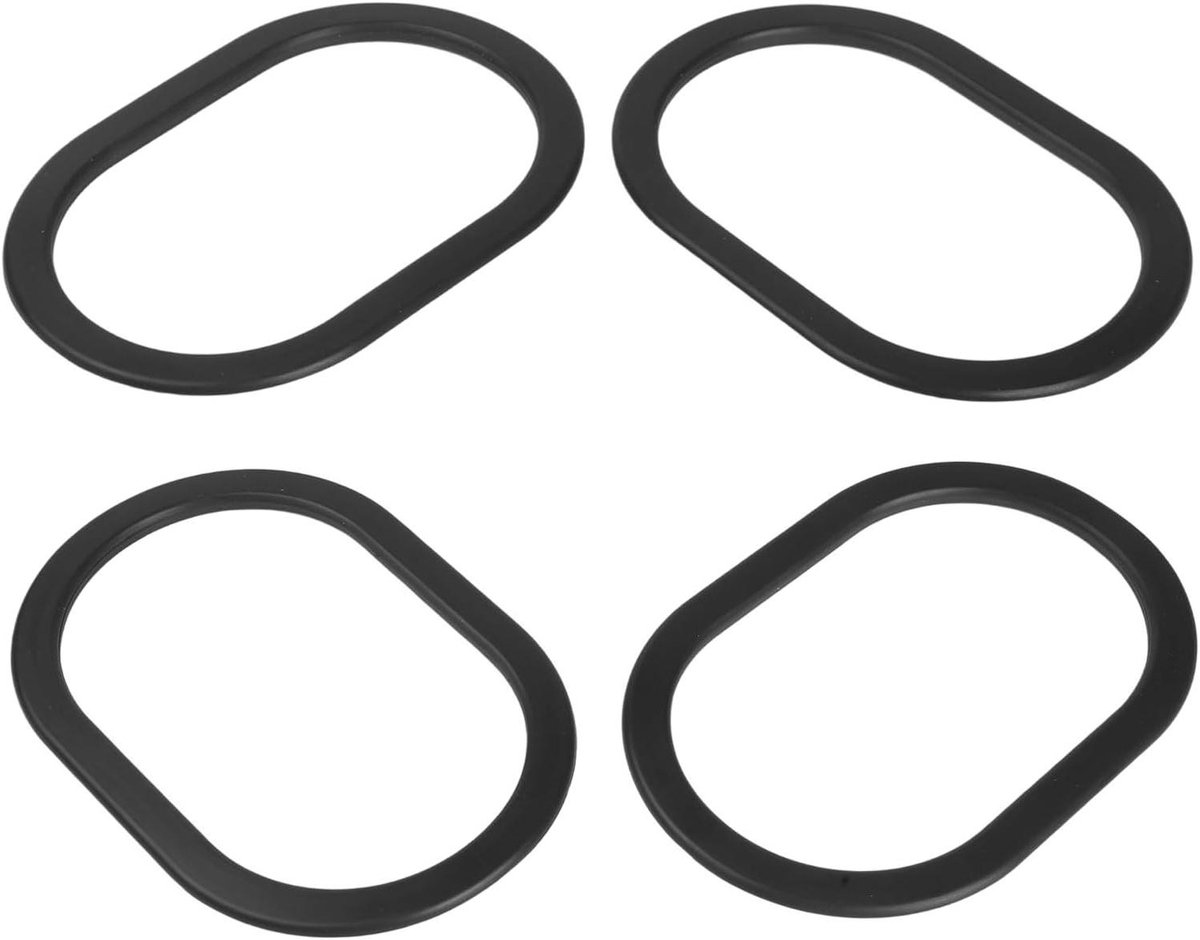 Terrasverwarmer Pakking - Emmer Ring Isolatie - Buiten Verwarming - Hittebestendig Siliconen - 4 stuks - Zwart