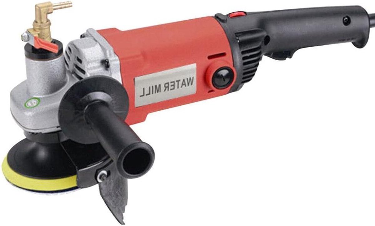Natte Steen Slijpmachine - Polijstgereedschap - Gesteente Bewerken - Krachtige 1400W Motor - 1100-8100 RPM - Grijs