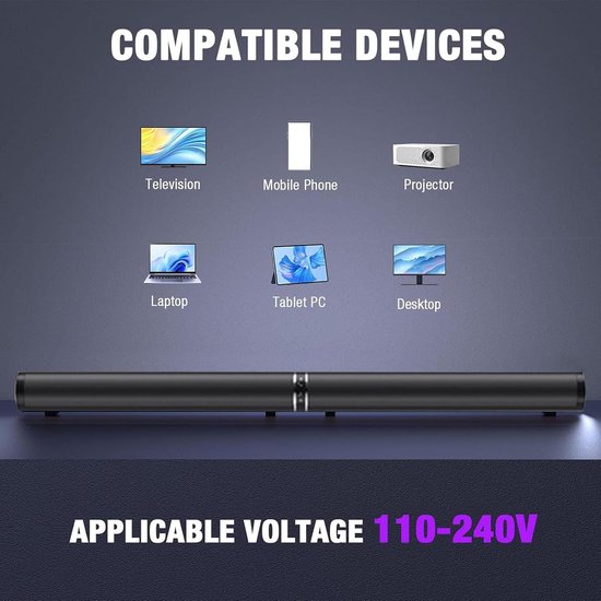TV-luidspreker - Soundbar Luidsprekersysteem - Thuisbioscoop Geluid - Afneembare Torenluidsprekers - 59 x 193 x 13 cm - Zwart — afbeelding 5