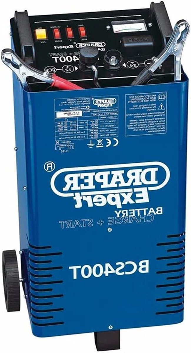 Acculader Starter - Batterijlader Wagen - Voertuig Starten - Ingebouwde Ompolingsbeveiliging - 597 x 305 x 265 cm - Blauw