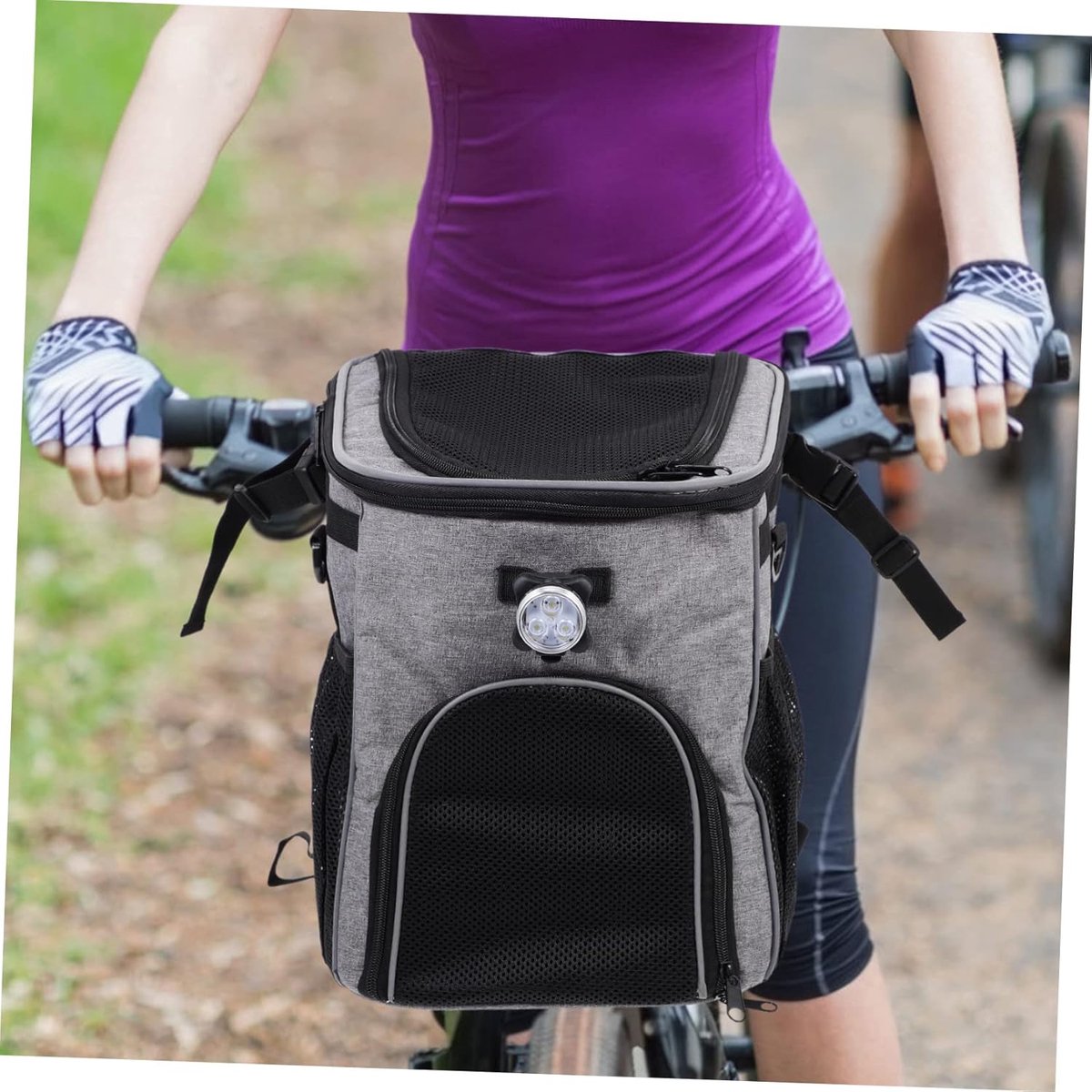 Huisdier Fietsmand - Reismand Kat Hond - Veilig Vervoer - Ademend Polyester Materiaal - 37 x 30 x 30 cm
