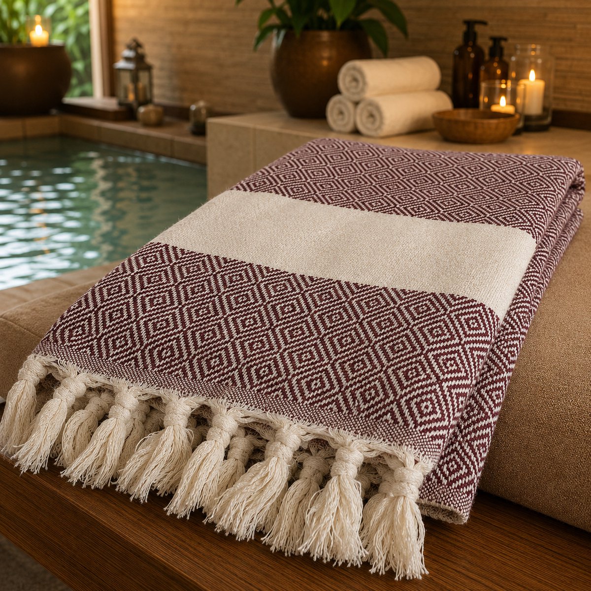100% Natuurlijke Katoenen Elmas Peshtemal Badhanddoek Turkse Handdoek Hammam Strandlaken