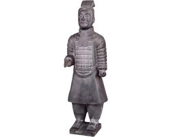 Terracotta Krijger Beeld - Chinese Decoratie - Huis Verfraaien - Handgemaakt Ambacht - Tot 60 cm - Aardsbruin