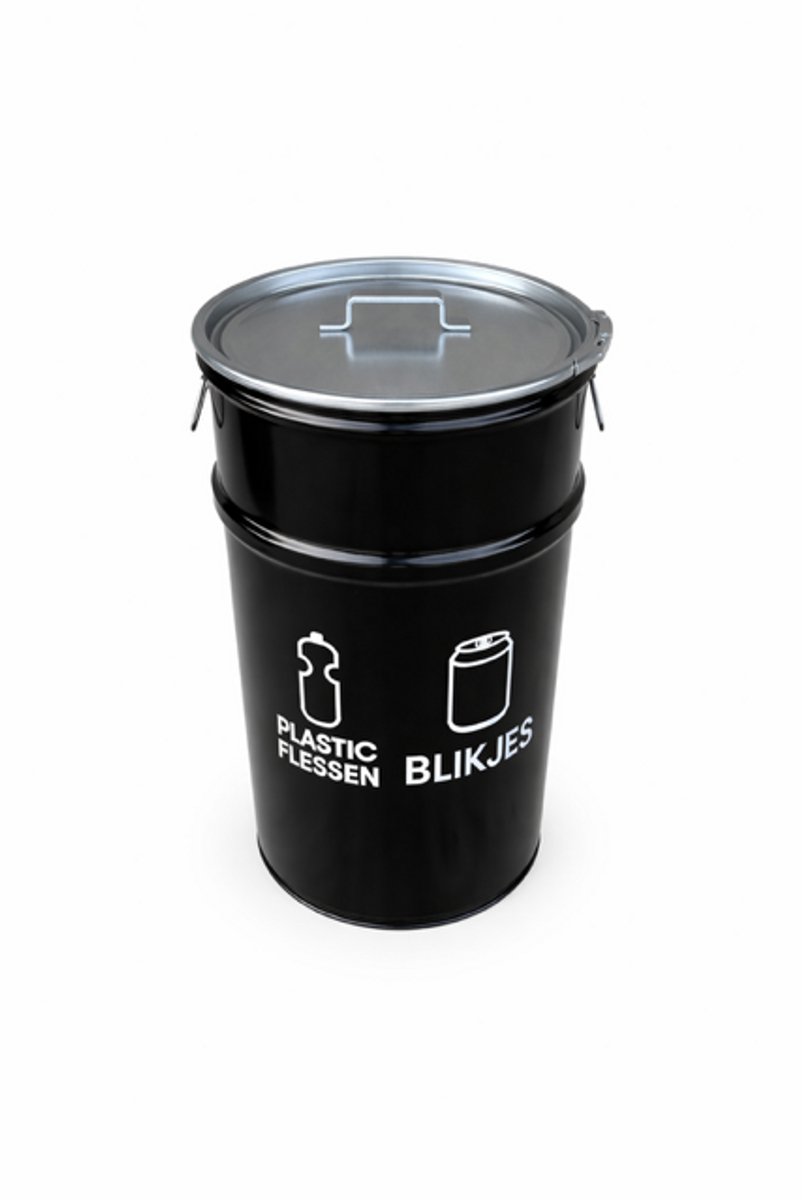 BinBin 80L Black Handle DUO voor plastic flessen/blikjes