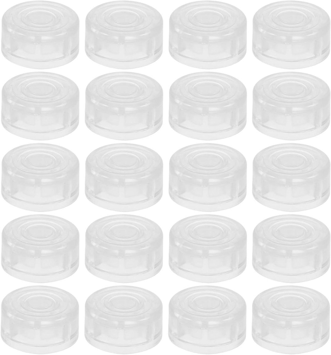 Voetpedaal Nagelkapjes - Pedaal Toppers - Gitaar Effecten - Transparant Design - 20 Stuks - Transparant