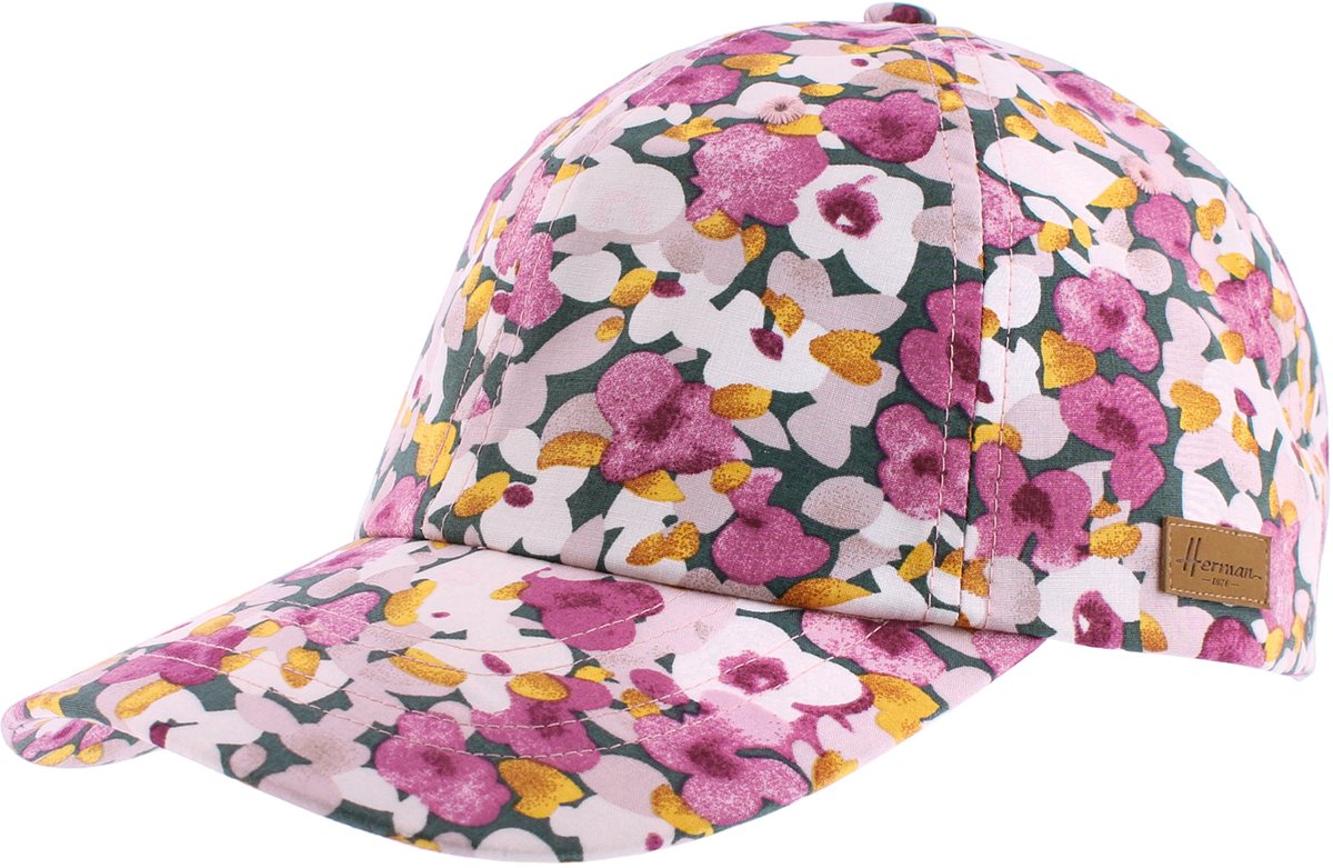 Herman casquette baseball été femme imprimé fleuri réglable par un velcro